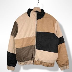 Amina patchwork puffer jacket